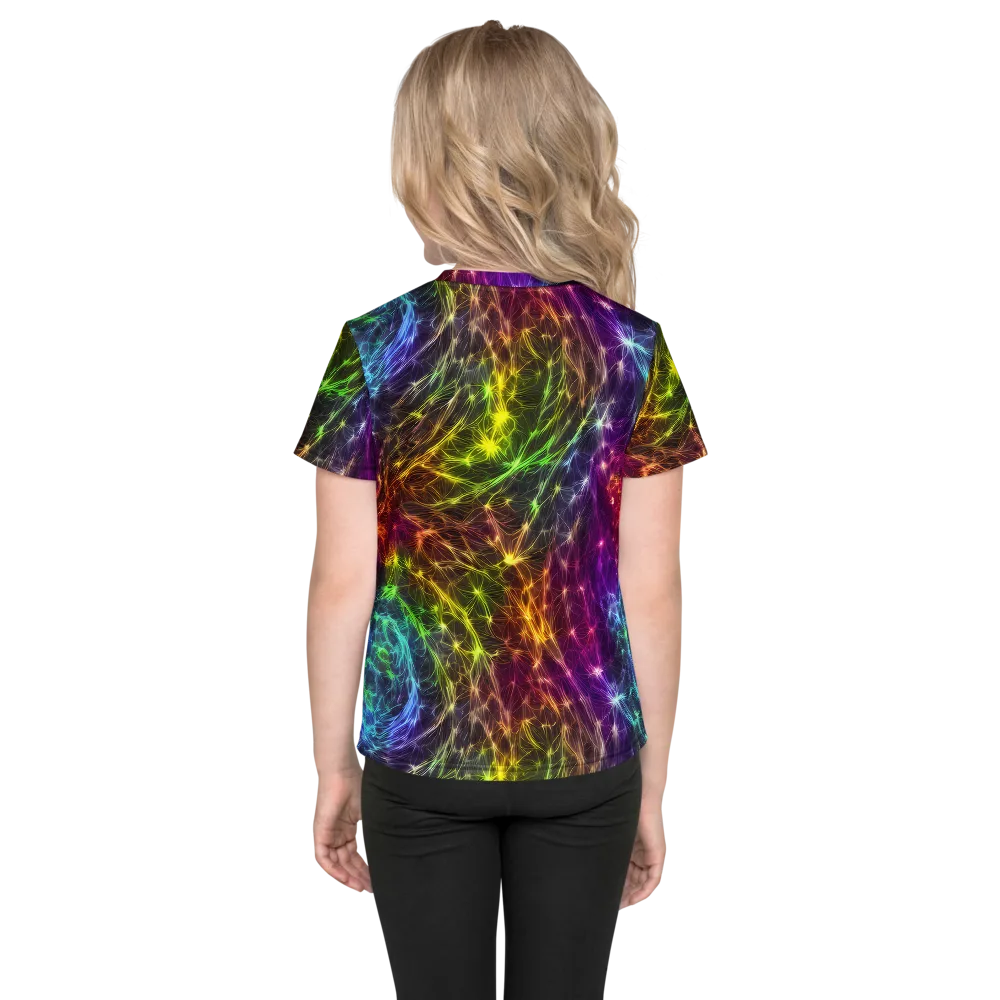 Cosmic Filaments on Kids Crew Neck T-Shirt — Back