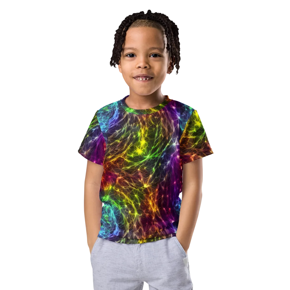 Cosmic Filaments on Kids Crew Neck T-Shirt — Front