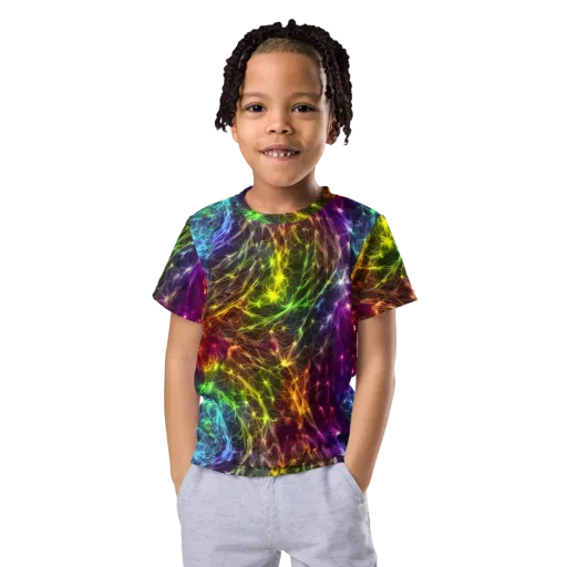 Cosmic Filaments on a Kids Crew Neck T-Shirt