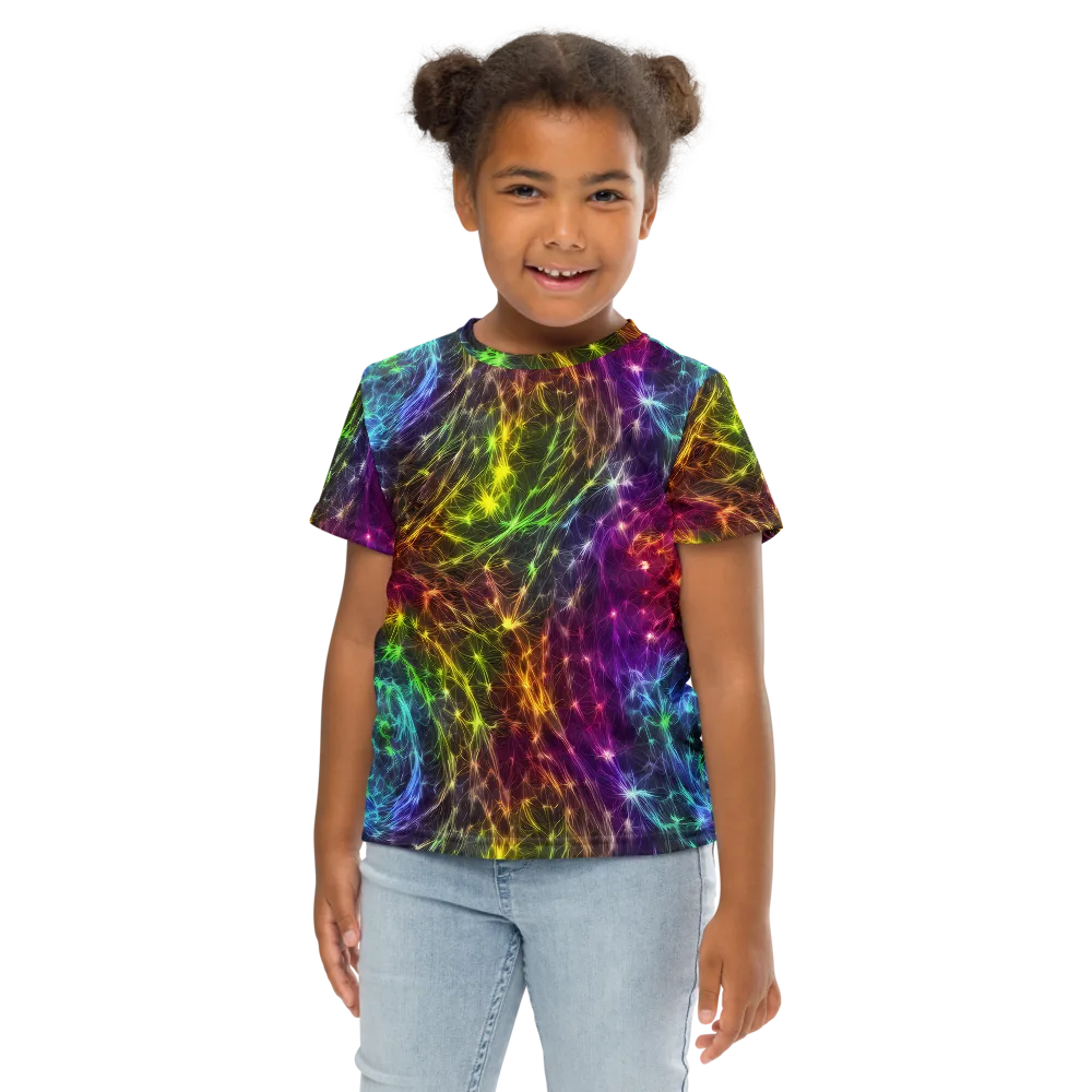 Cosmic Filaments on Kids Crew Neck T-Shirt — Front