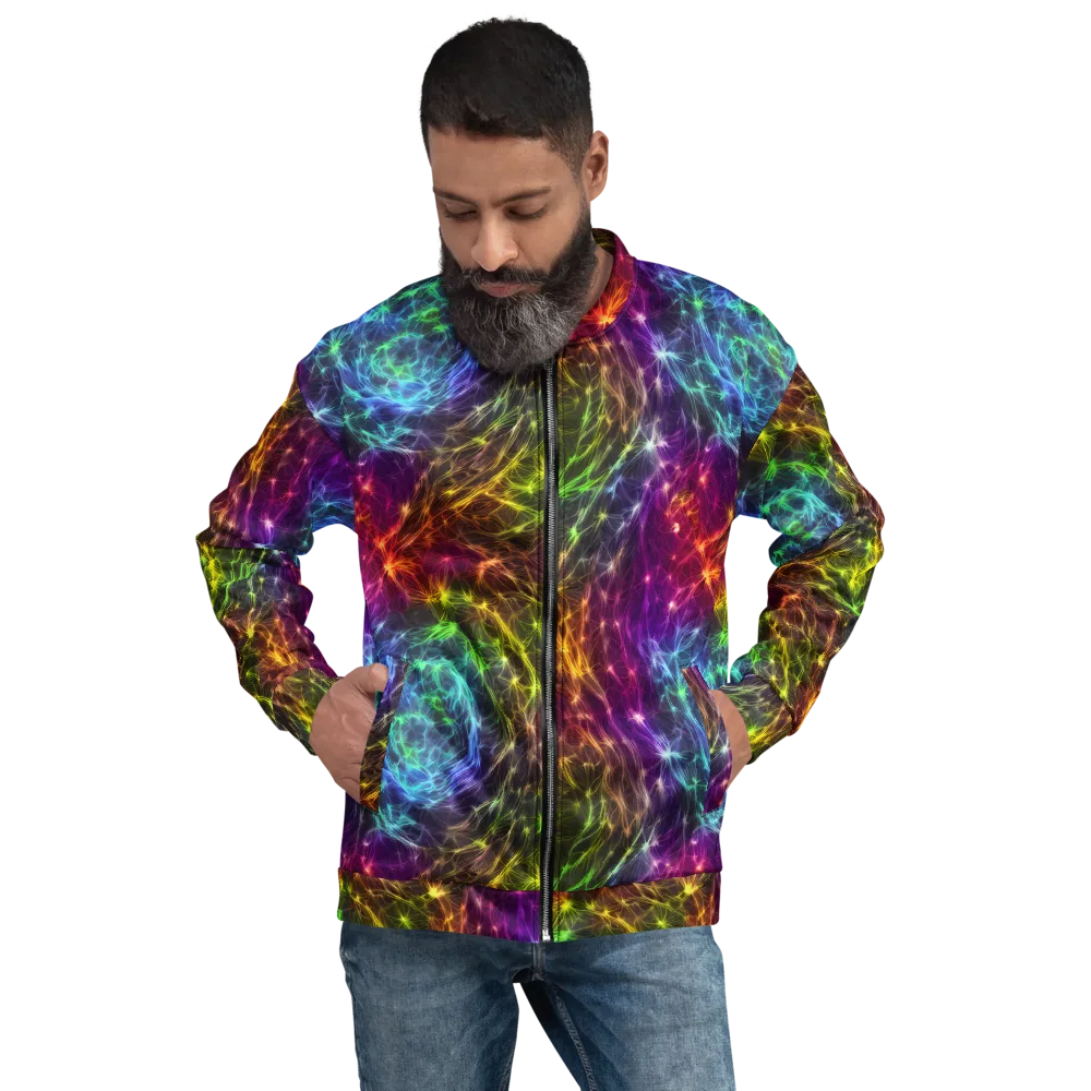 Cosmic Filaments on Bomber Jacket — Front