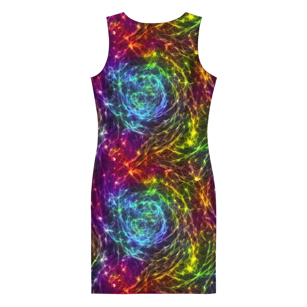 Cosmic Filaments on Bodycon Dress — Back