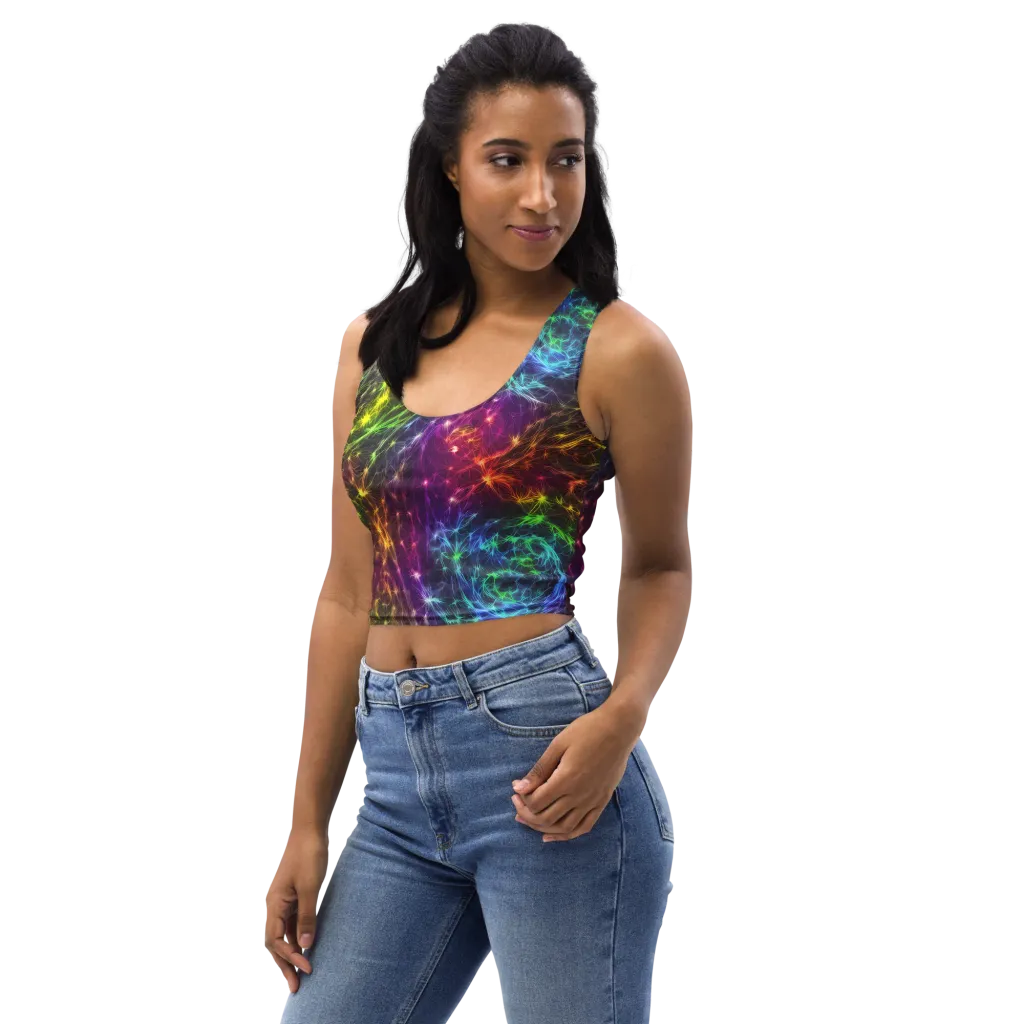 Cosmic Filaments on Crop Top — Left Front