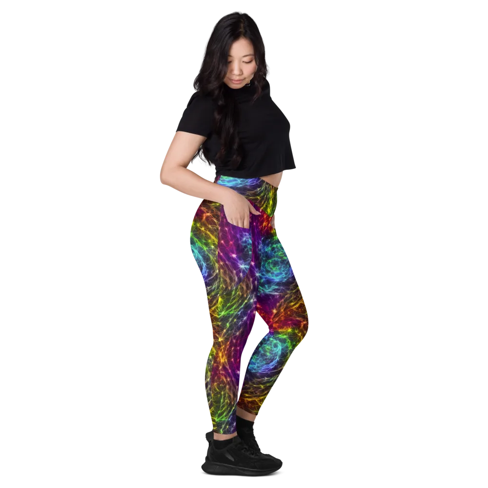 Cosmic Filaments on Leggings with Pockets — Right