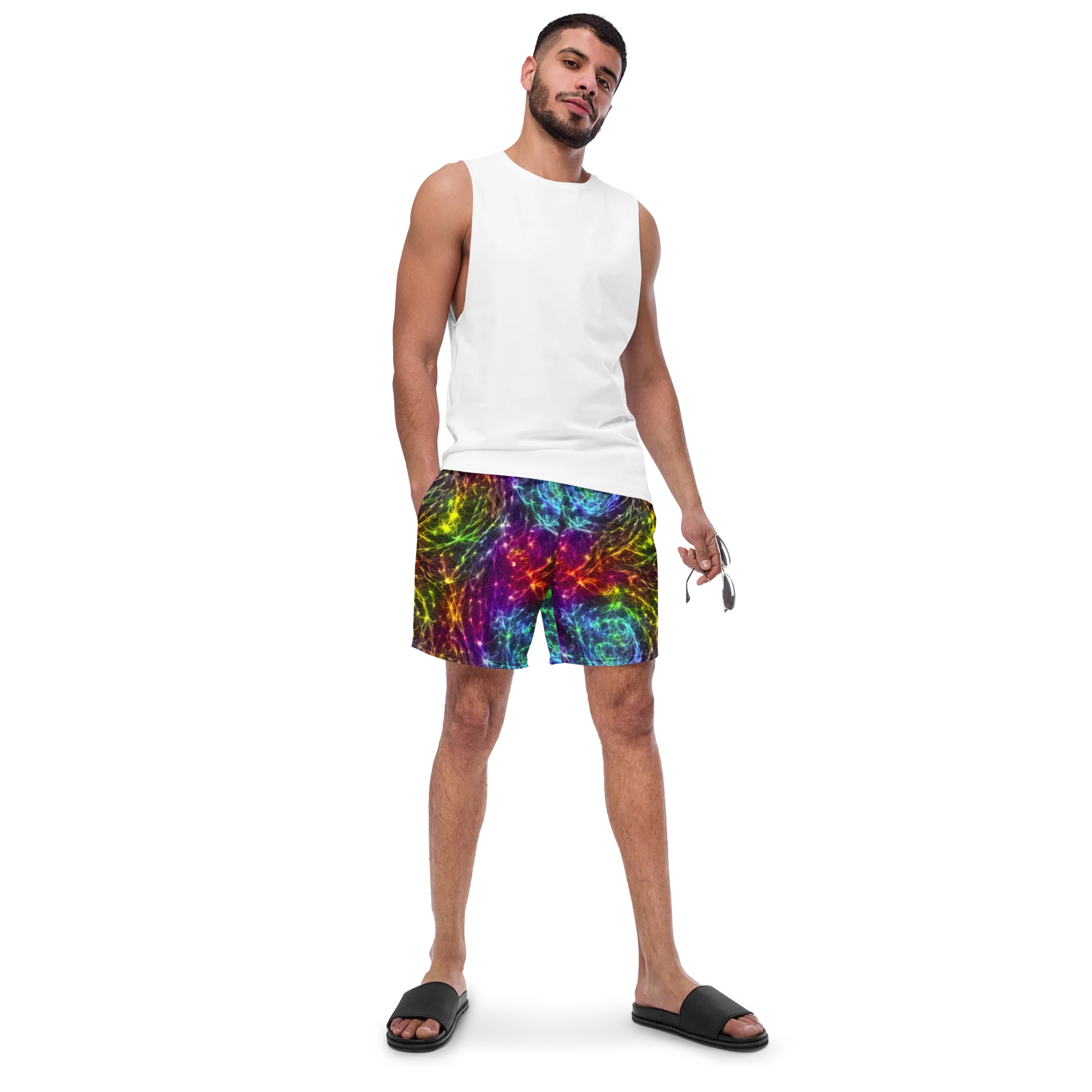 Cosmic Filaments on Swim Trunks — Front