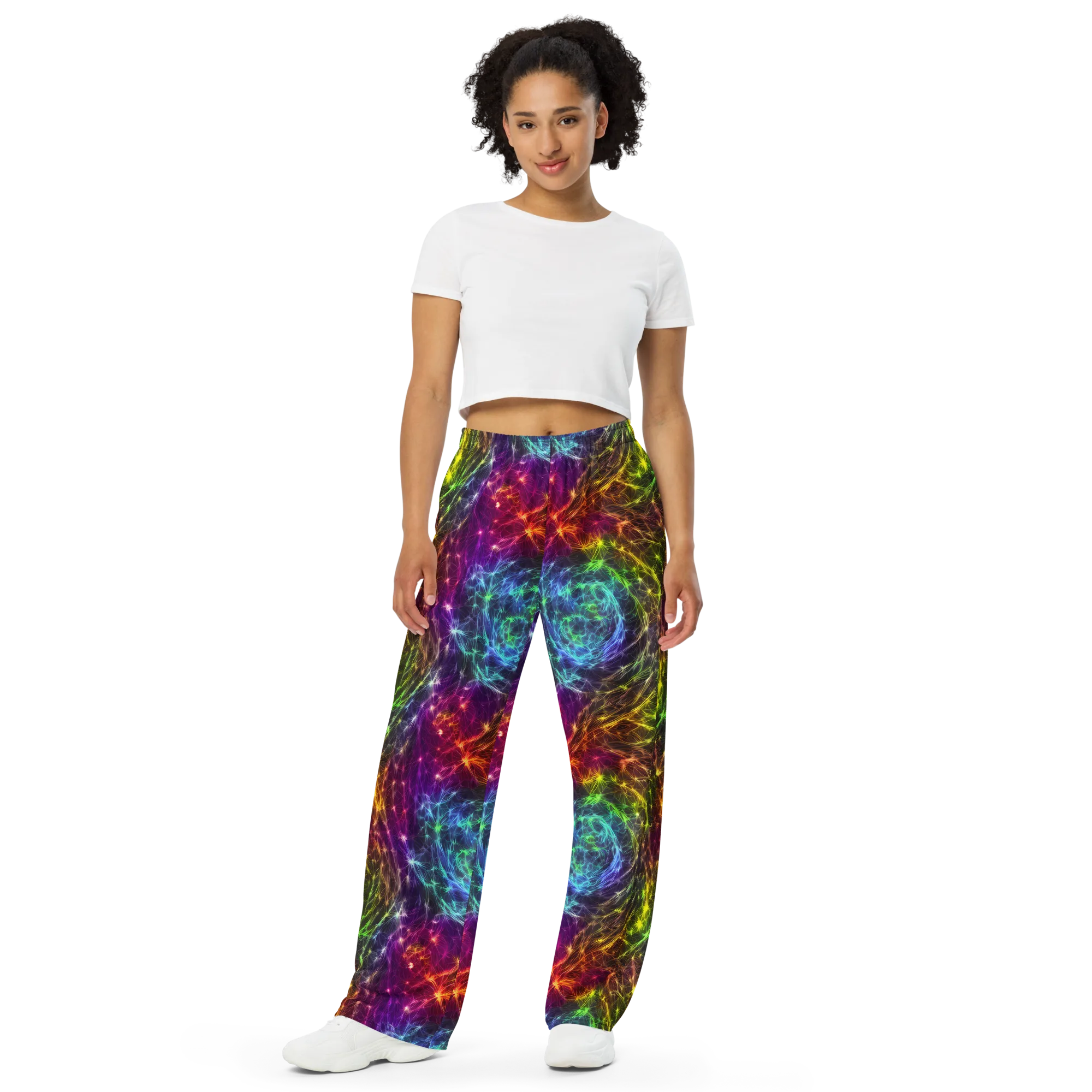 Cosmic Filaments on Wide-Leg Pants — Front