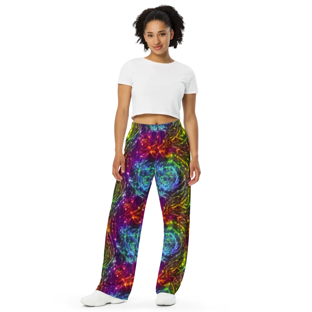 Cosmic Filaments on Wide-Leg Pants — Front