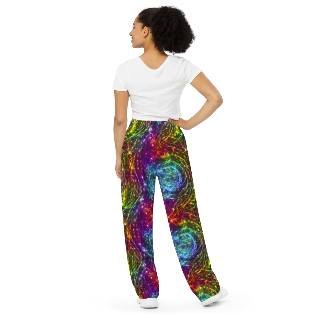 Cosmic Filaments on Wide-Leg Pants — Back