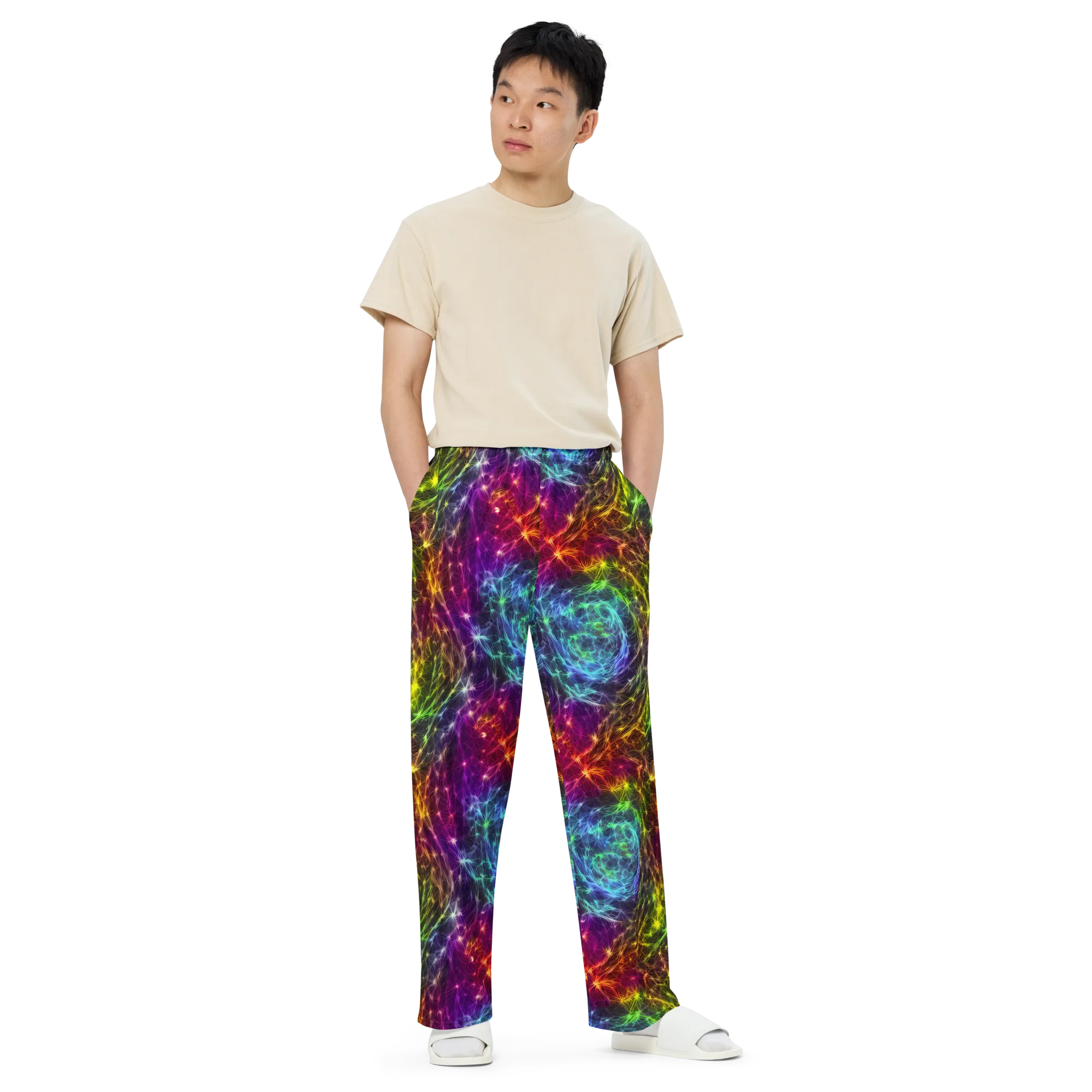 Cosmic Filaments on Wide-Leg Pants — Front