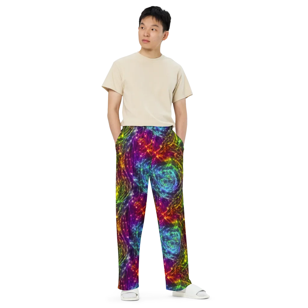 Cosmic Filaments on Wide-Leg Pants — Front