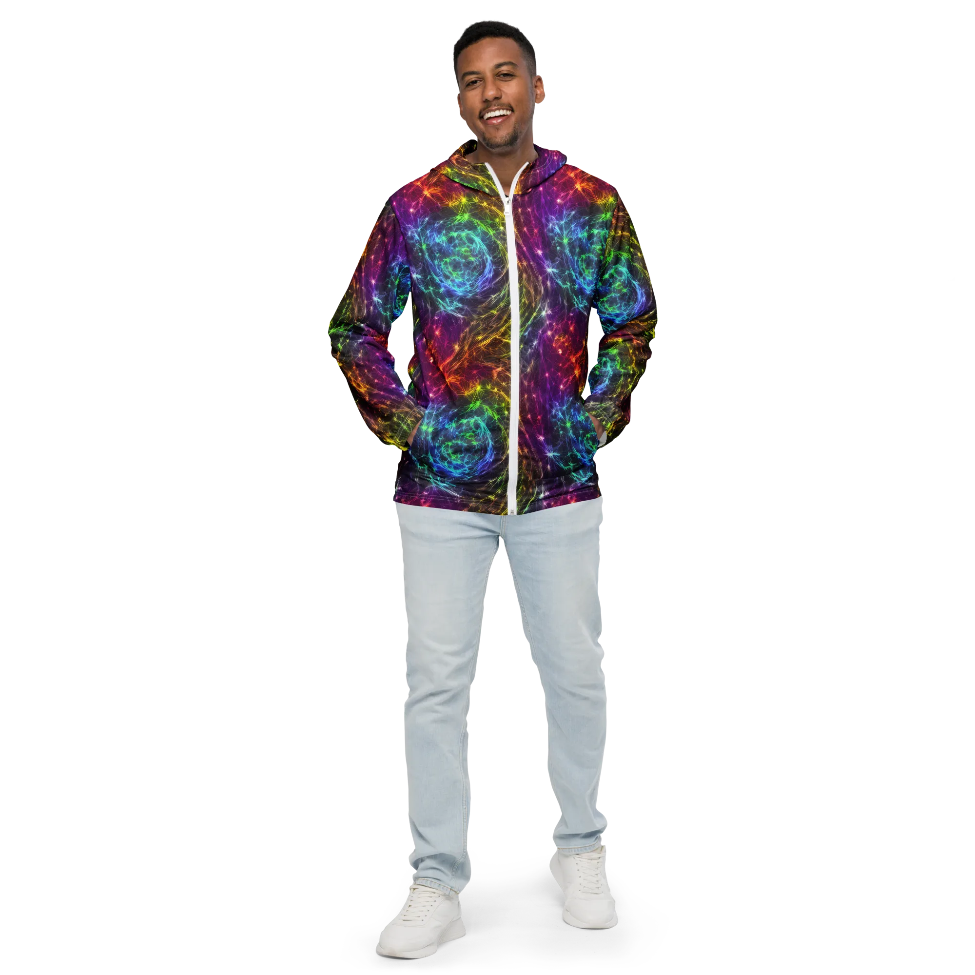 Cosmic Filaments on Men's Windbreaker — Front
