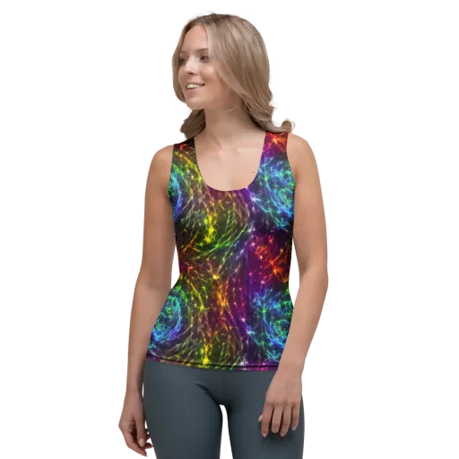 Cosmic Filaments on a Women's Tank Top