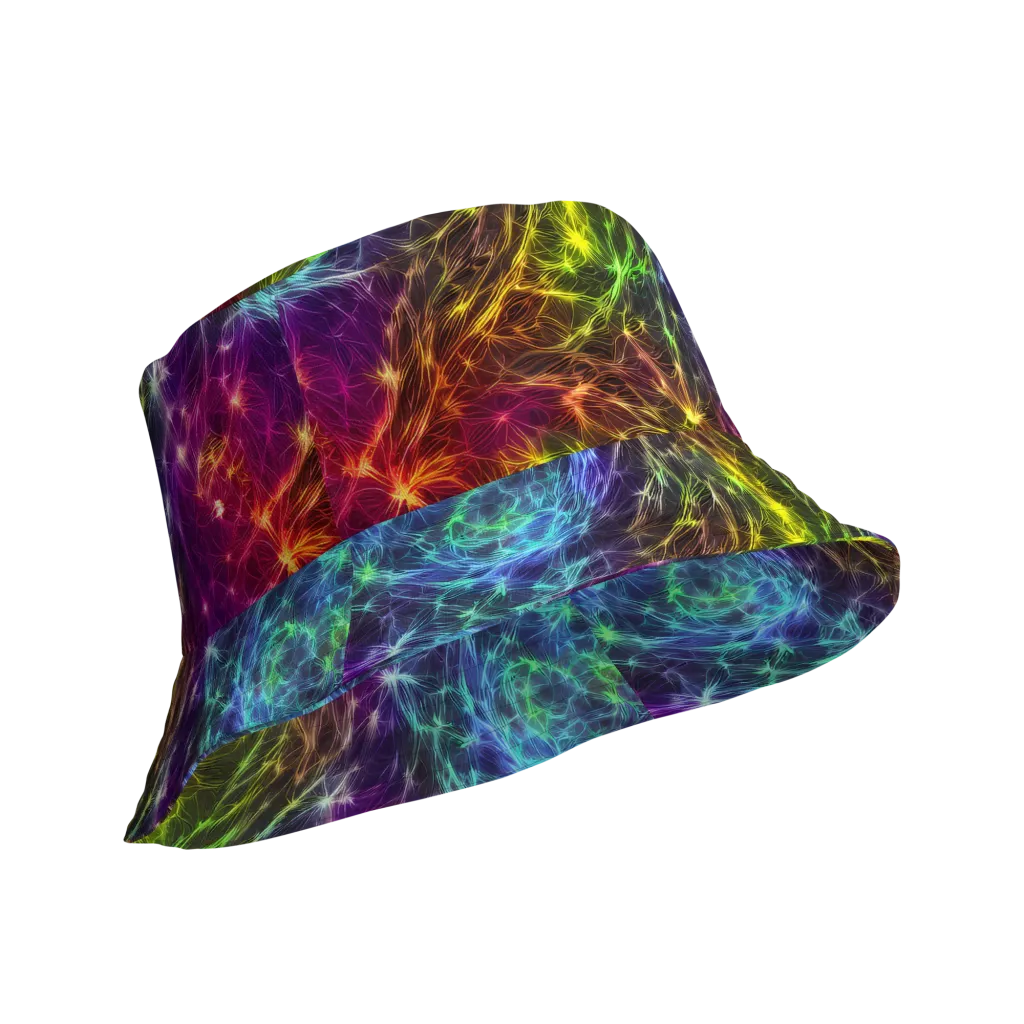 Cosmic Filaments on Reversible Bucket Hat — Product details Outside