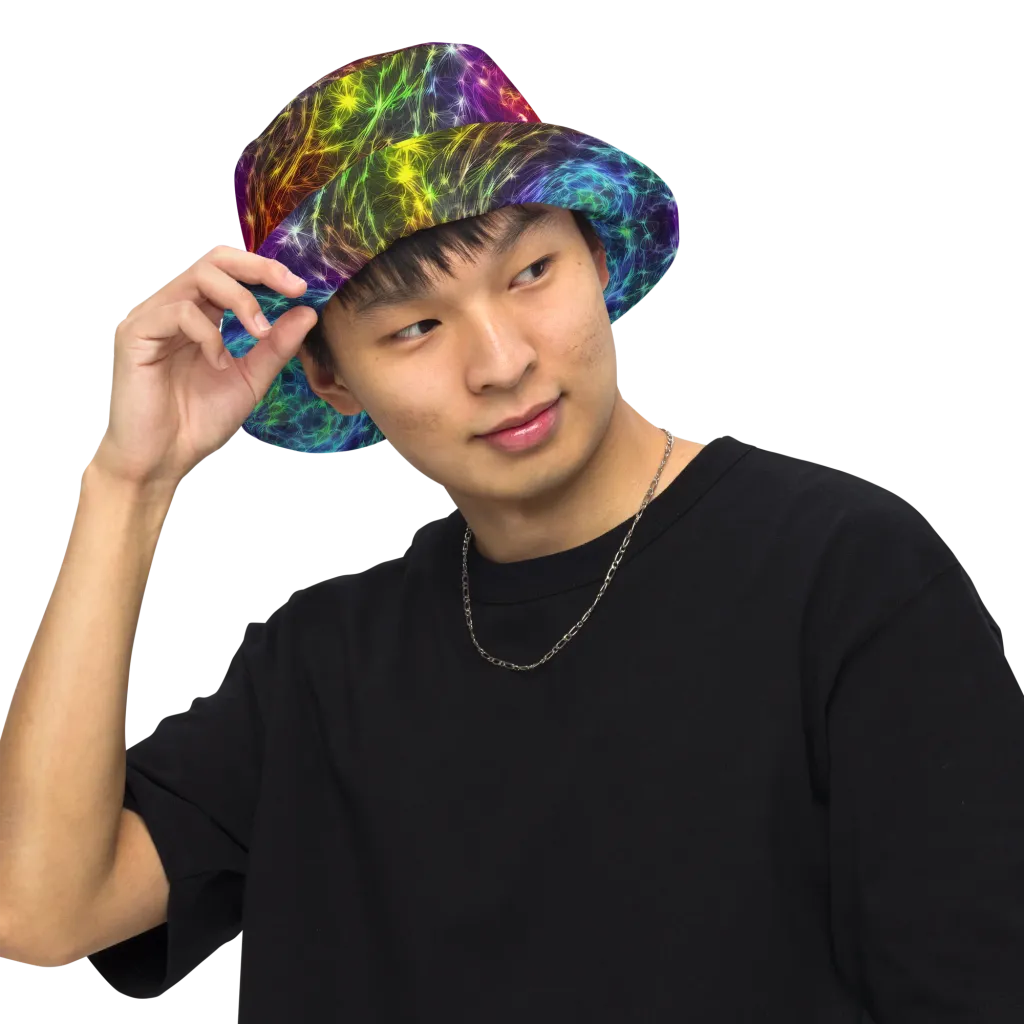Cosmic Filaments on Reversible Bucket Hat — Front Inside