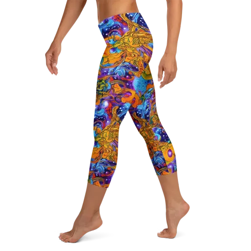 Ornamental Orbit on a Capri Leggings