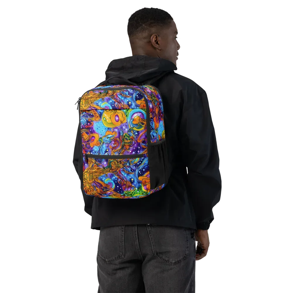 Ornamental Orbit on Utility Backpack — Back