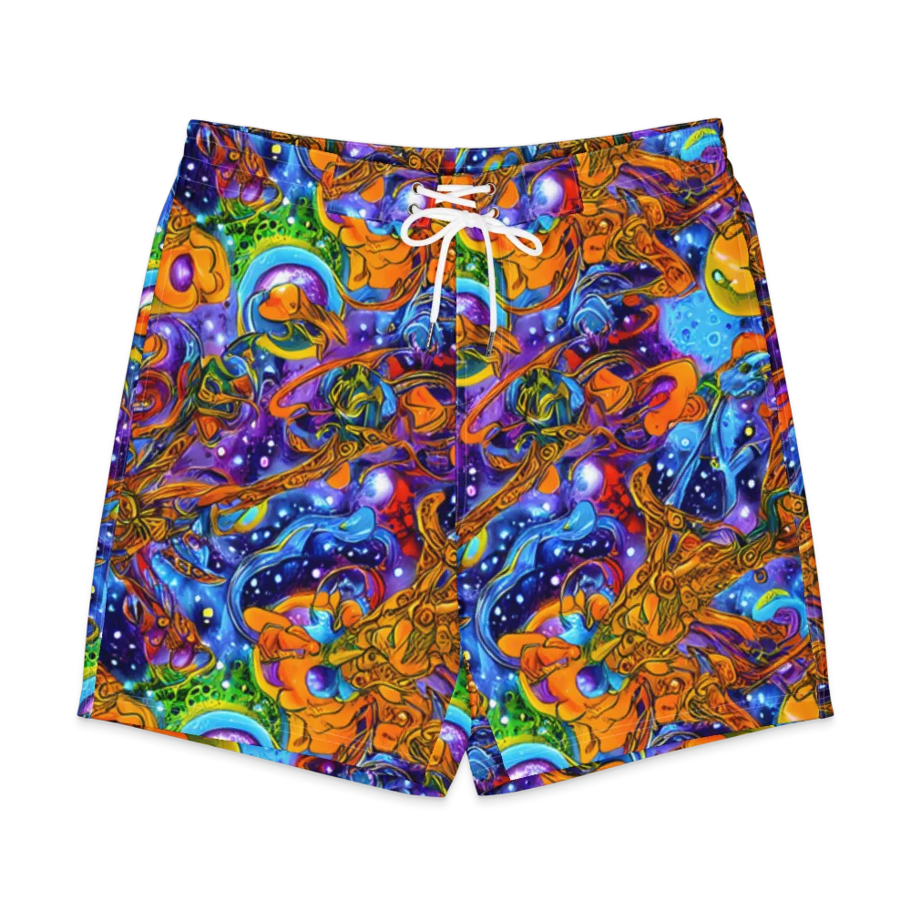 Ornamental Orbit on Men's Board Shorts — Front