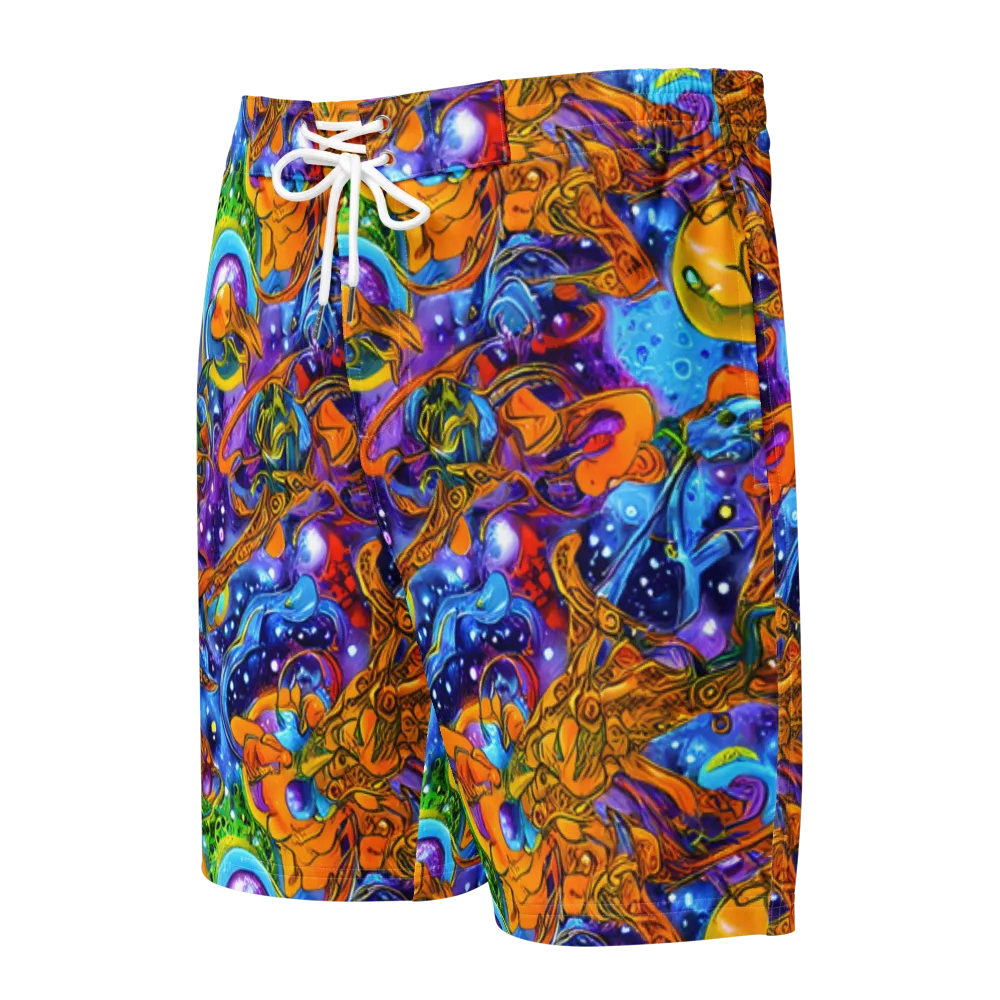 Ornamental Orbit on Men's Board Shorts — Front