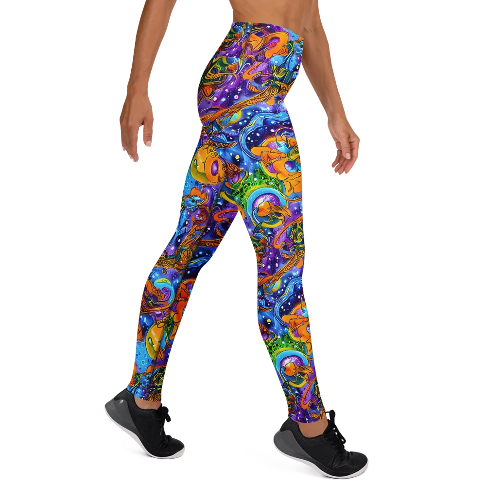 Ornamental Orbit on Yoga Leggings — Right