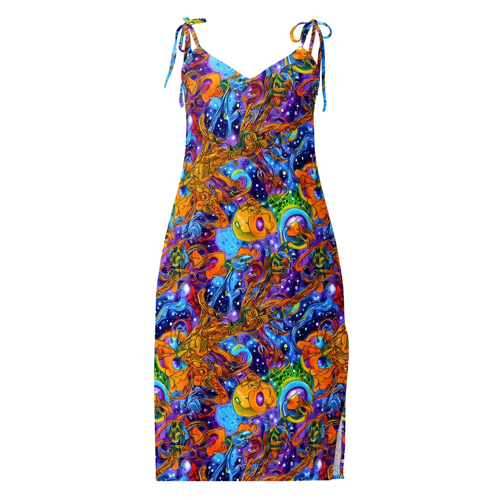 Ornamental Orbit on Slip Dress — Front