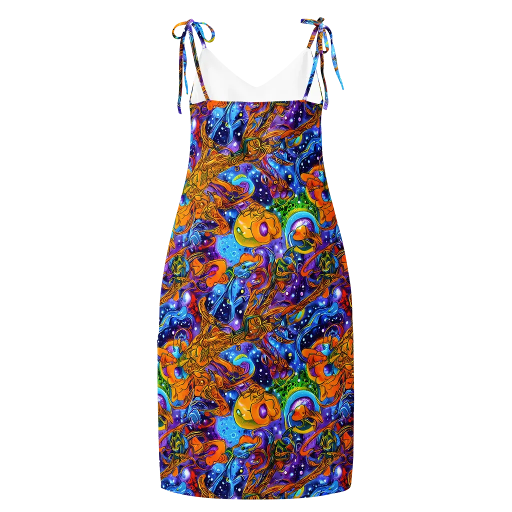 Ornamental Orbit on Slip Dress — Back
