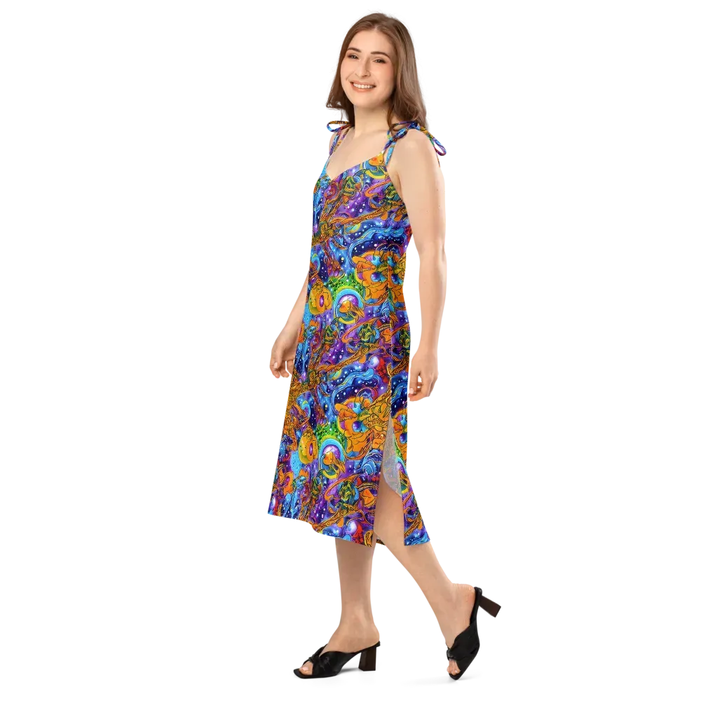 Ornamental Orbit on Slip Dress — Left Front
