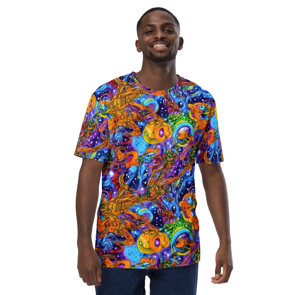 Ornamental Orbit on Men's Crew Neck T-Shirt — Front