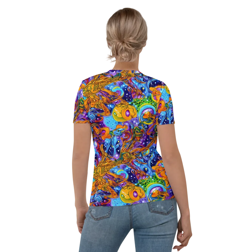 Ornamental Orbit on Women's Crew Neck T-Shirt — Back