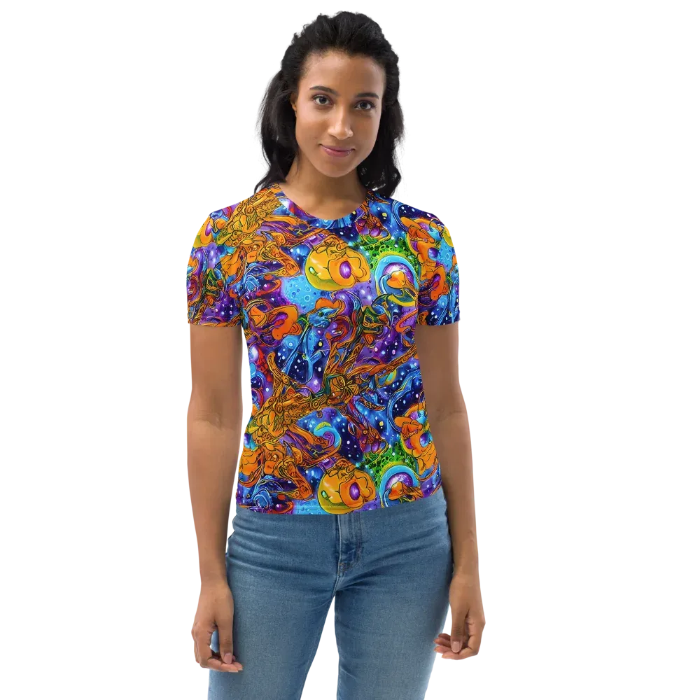 Ornamental Orbit on Women's Crew Neck T-Shirt — Front