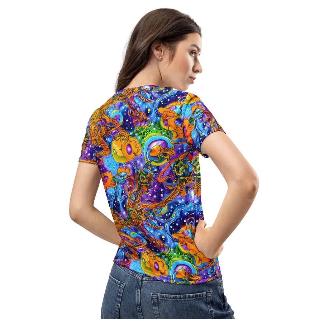 Ornamental Orbit on Women's Crew Neck T-Shirt — Back