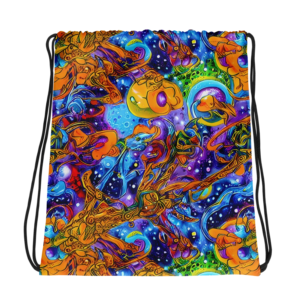 Ornamental Orbit on Drawstring Bag — Photo