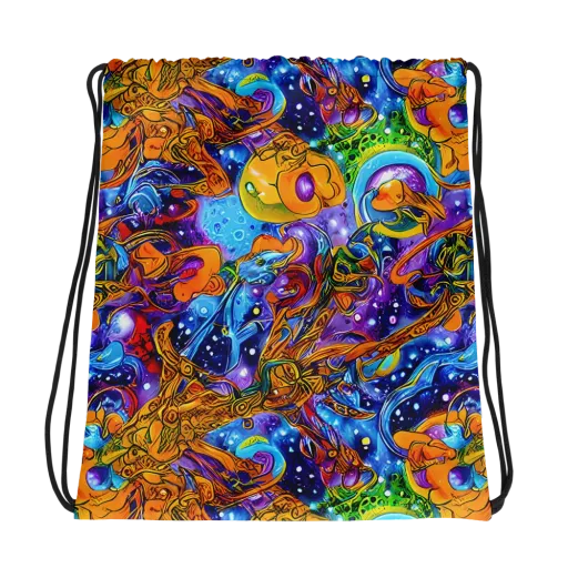 Ornamental Orbit on a Drawstring Bag