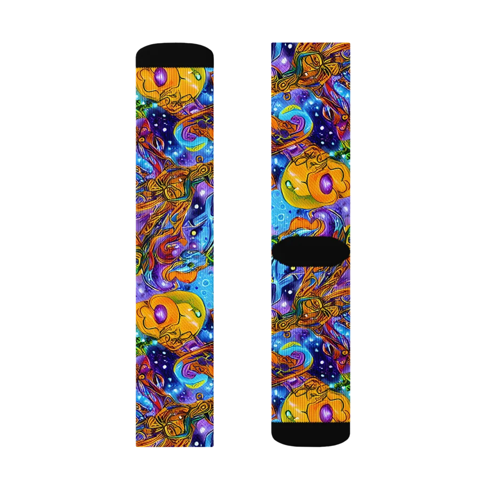 Ornamental Orbit on Socks — Right Sock