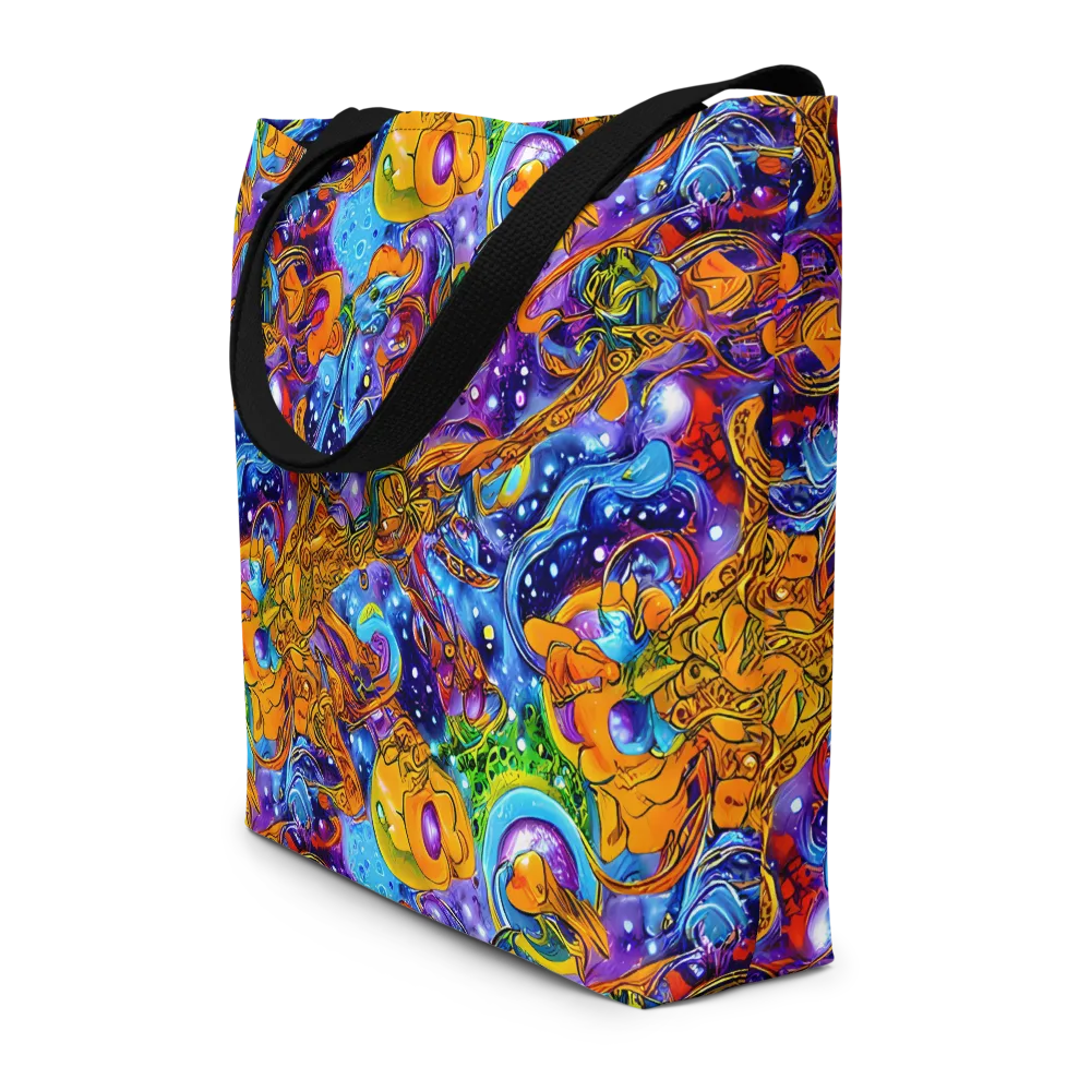 Ornamental Orbit on Large Tote Bag W/ Pocket — Front