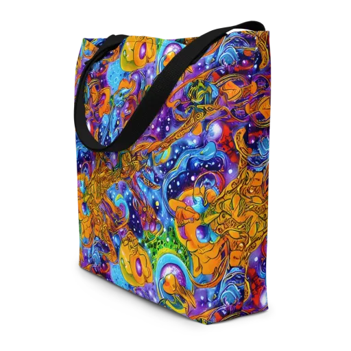Ornamental Orbit on a Large Tote Bag W/ Pocket