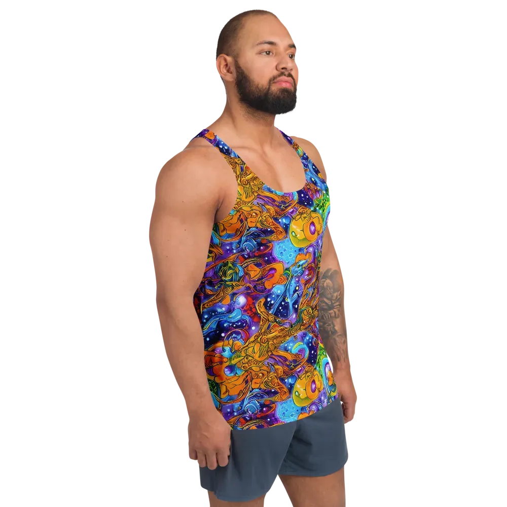 Ornamental Orbit on Men's Tank Top — Right Front