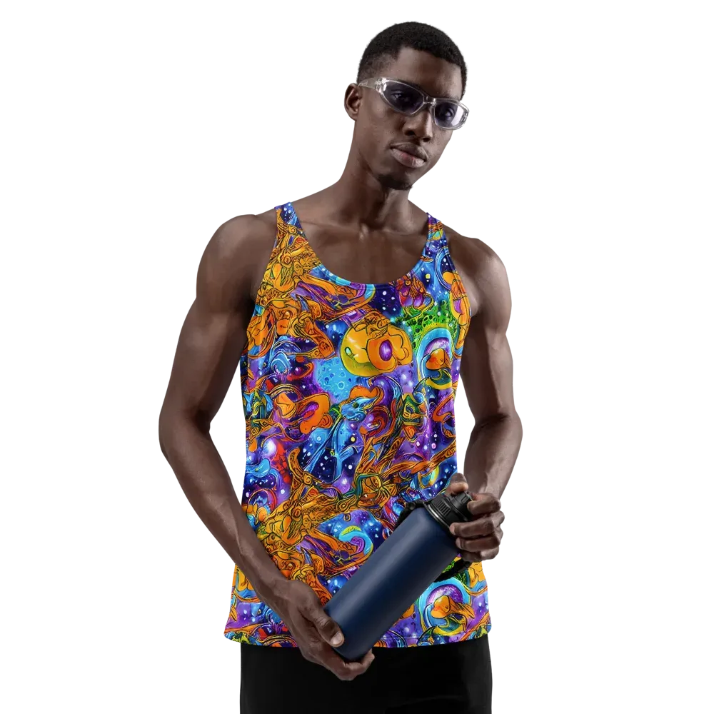 Ornamental Orbit on Men's Tank Top — Front