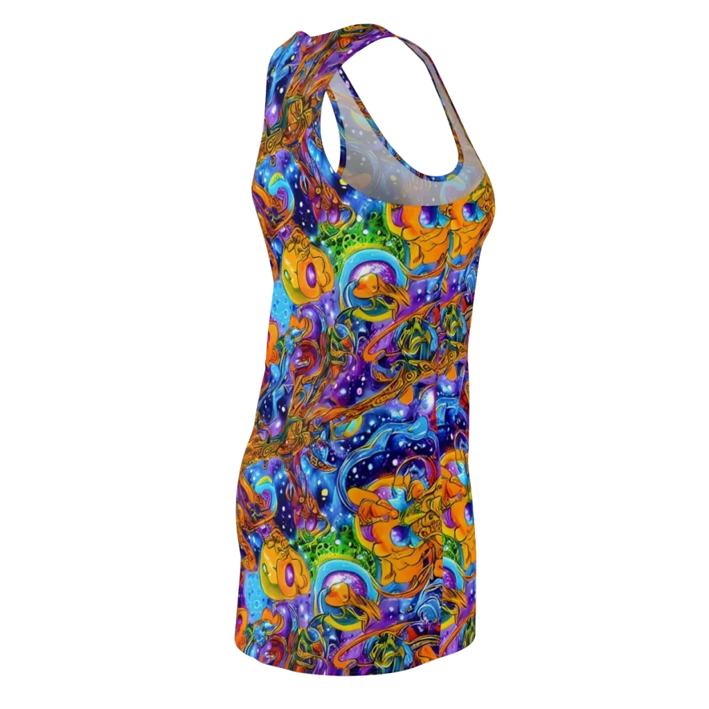 Ornamental Orbit on Racerback Dress — Back Side