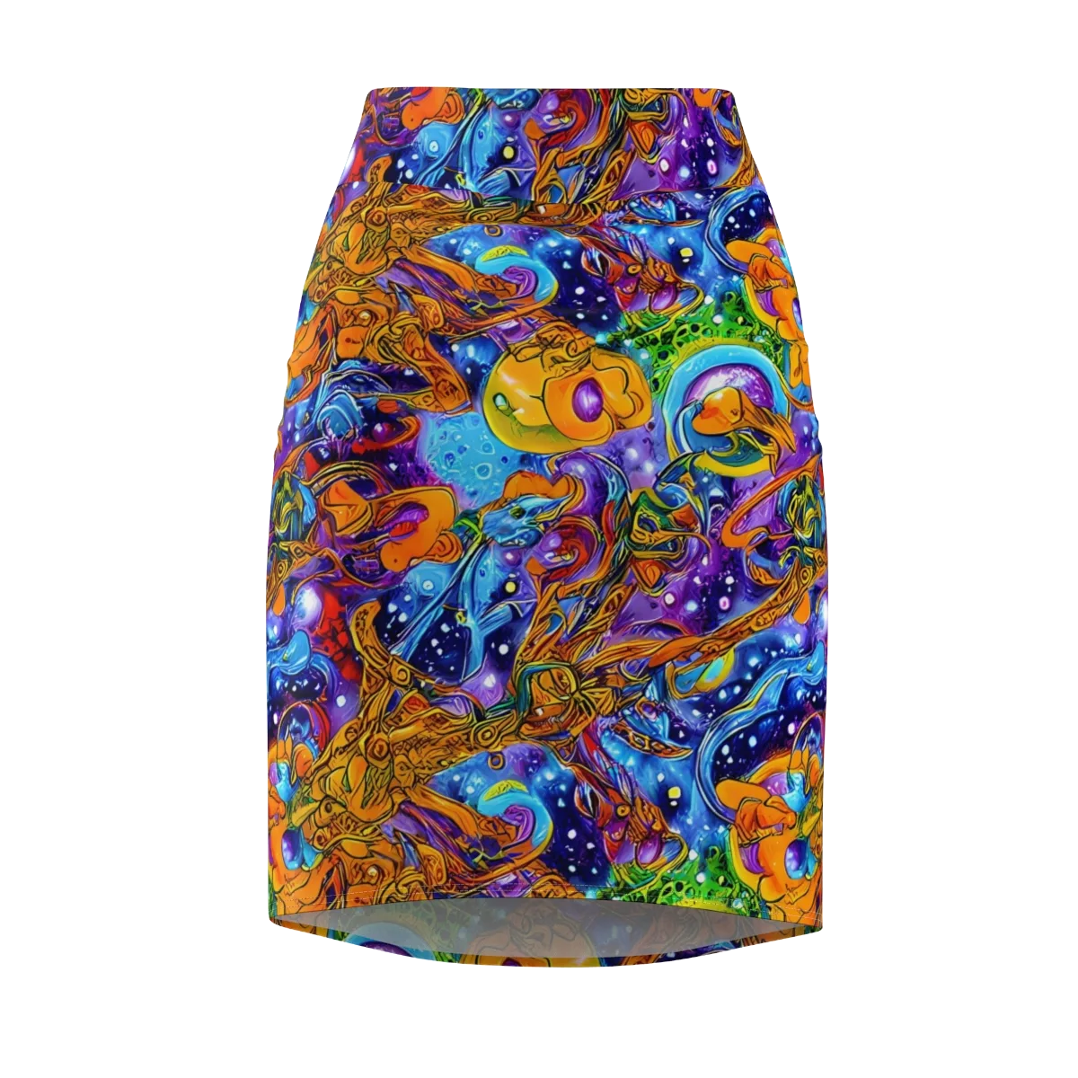 Ornamental Orbit on Pencil Skirt — Front