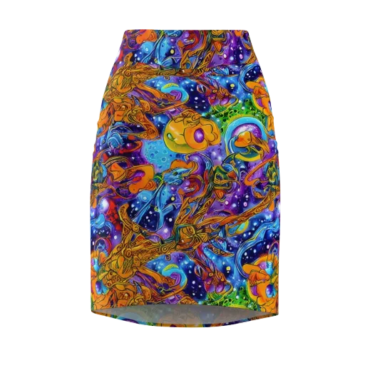 Ornamental Orbit on a Pencil Skirt
