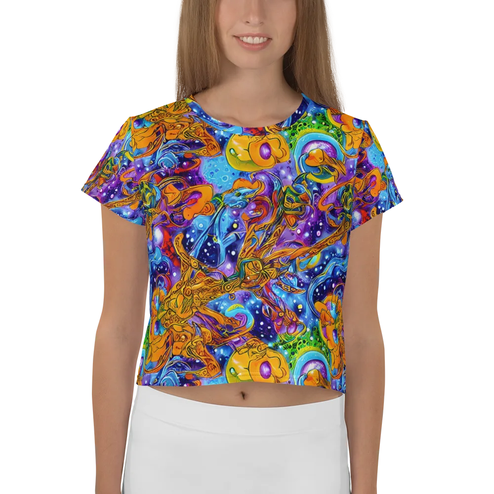 Ornamental Orbit on Crop Tee — Front