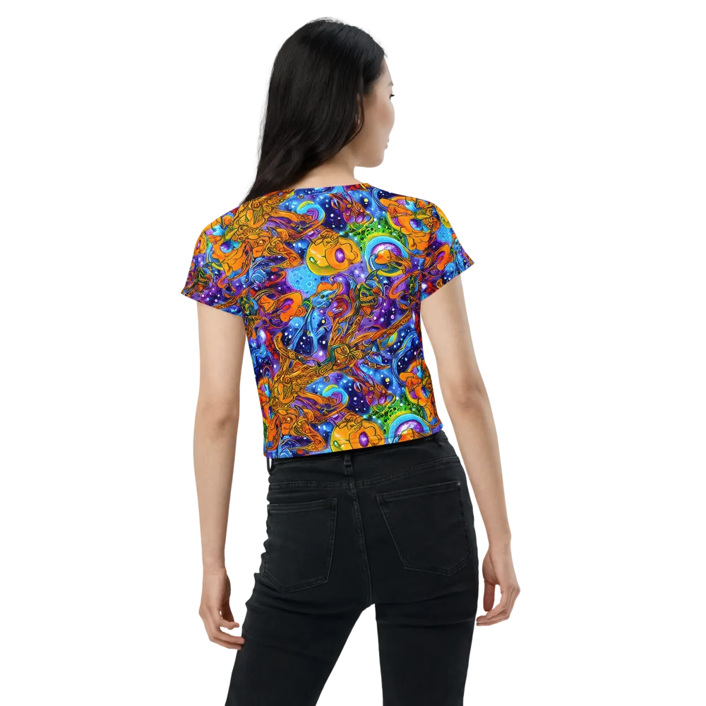 Ornamental Orbit on Crop Tee — Back