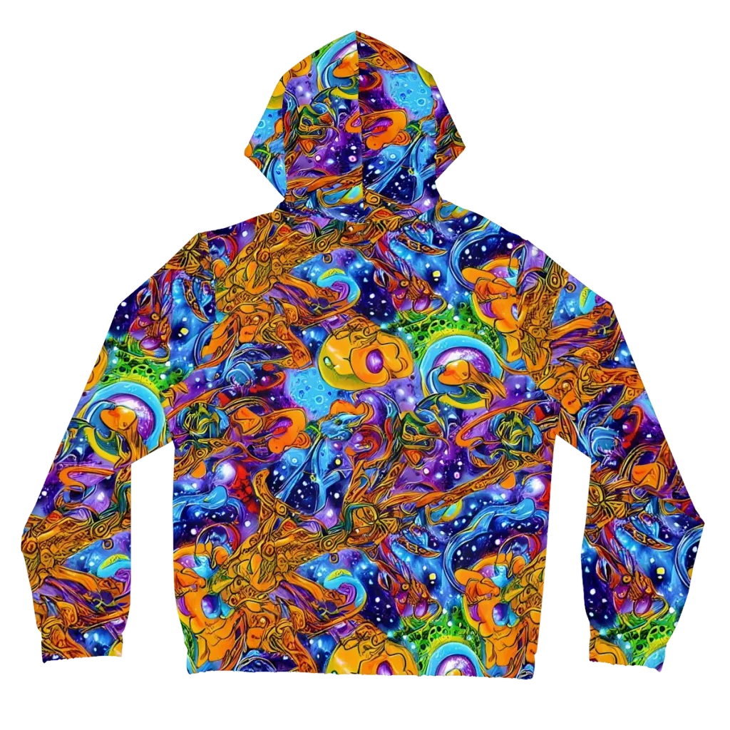 Ornamental Orbit on Women's Full-Zip Hoodie — Back