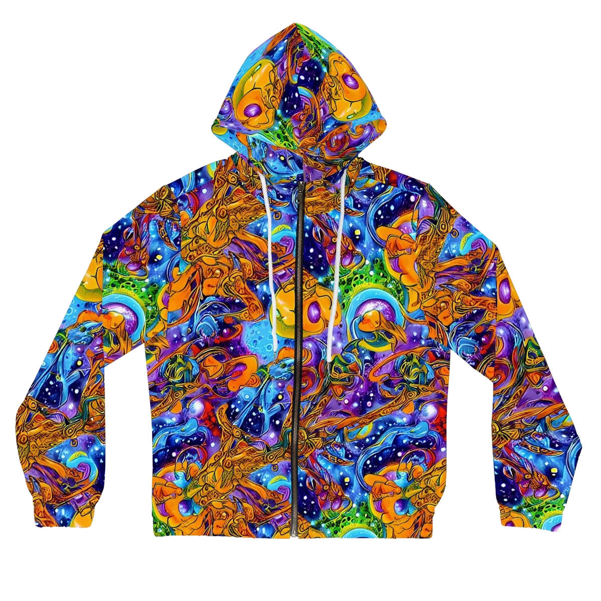 Ornamental Orbit on Women's Full-Zip Hoodie — Front