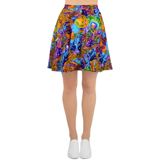 Ornamental Orbit on a Skater Skirt