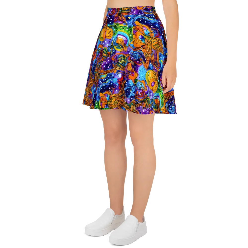 Ornamental Orbit on Skater Skirt — Left