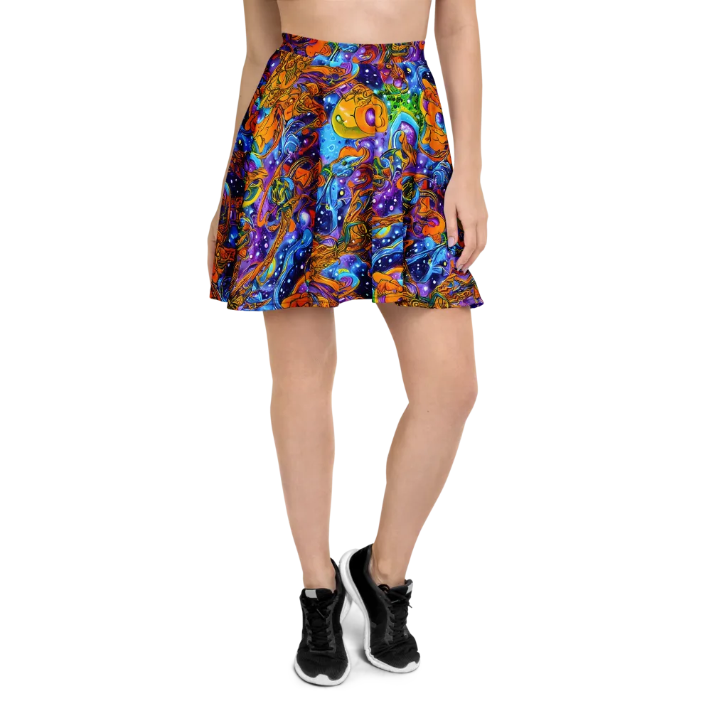 Ornamental Orbit on Skater Skirt — Front