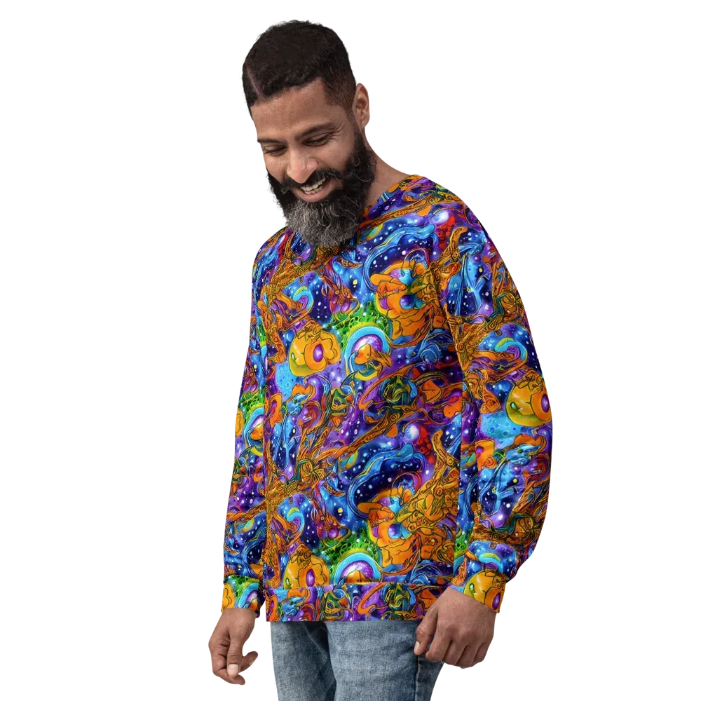 Ornamental Orbit on Sweatshirt — Left Front