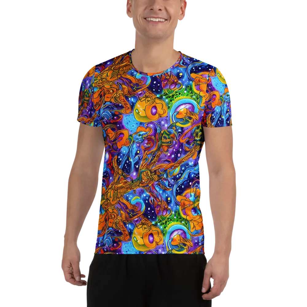 Ornamental Orbit on Men's Athletic T-Shirt — Front