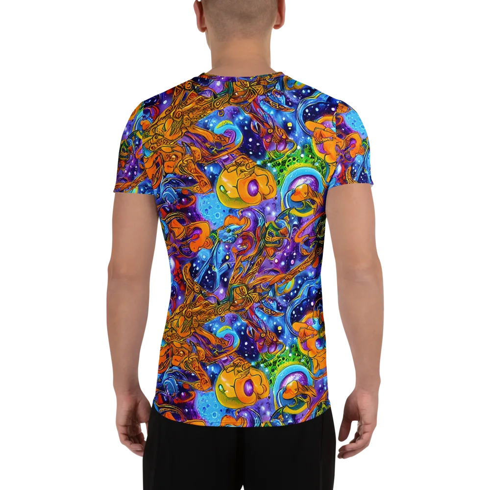 Ornamental Orbit on Men's Athletic T-Shirt — Back